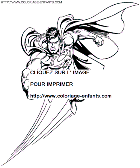 coloriage superman tres fache