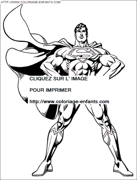 coloriage superman vainqueur