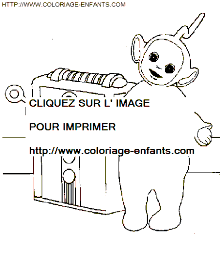 coloriage teletubbies ou est po