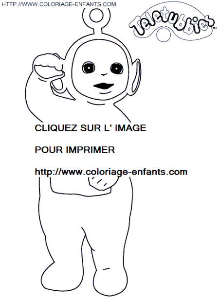 coloriage teletubbies po ecoute