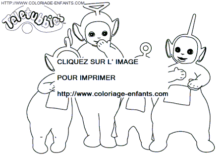 coloriage teletubbies rigolent