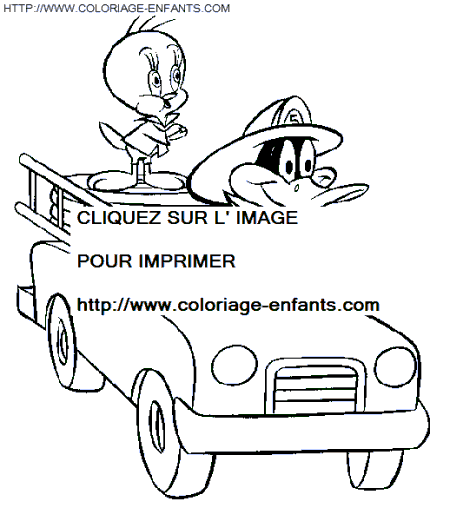 coloriage titi pompier