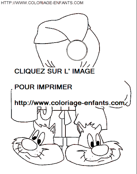 coloriage titi pret pour le sommeil