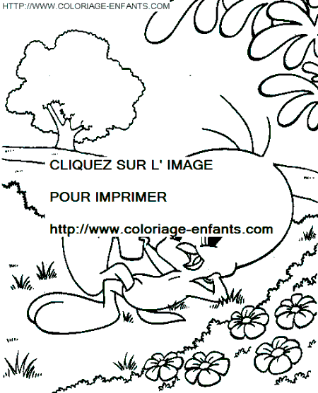 coloriage titi se repose