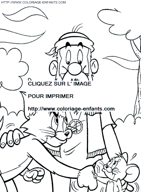 coloriage tom et jerry font la paix