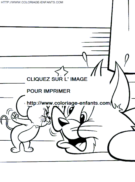 coloriage tom et jerry jerry a vaincu tom