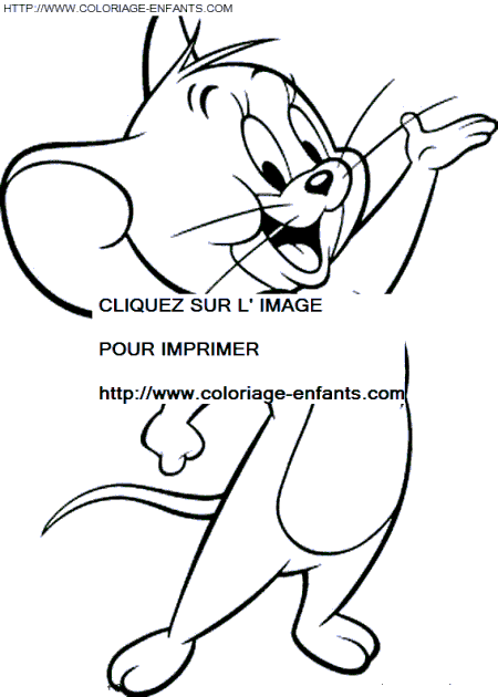 coloriage tom et jerry portrait de jerry