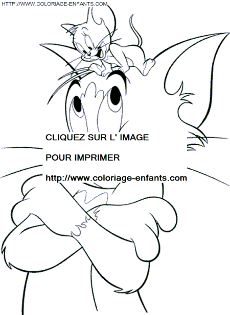 coloriage tom et jerry reconcilies