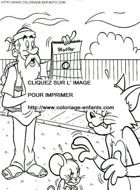 coloriage tom et jerry sont rappeles a l ordre