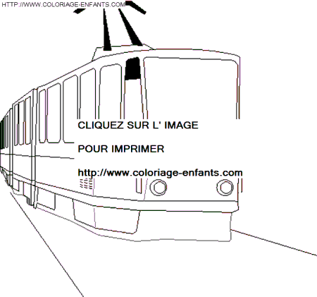 coloriage train tramway