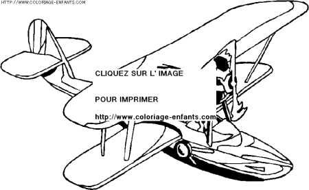 coloriage transport avion