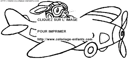 coloriage transport avion