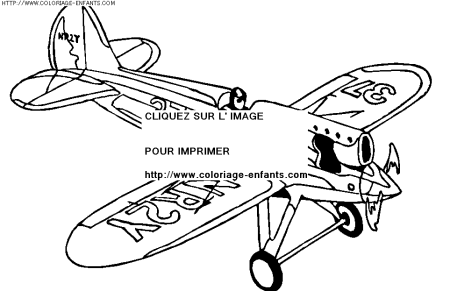 coloriage transport avion