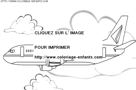 coloriage transport avion