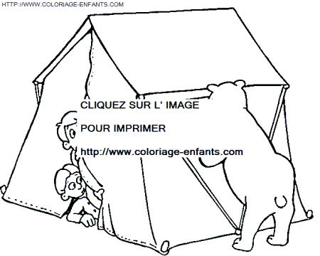coloriage Transport Camping