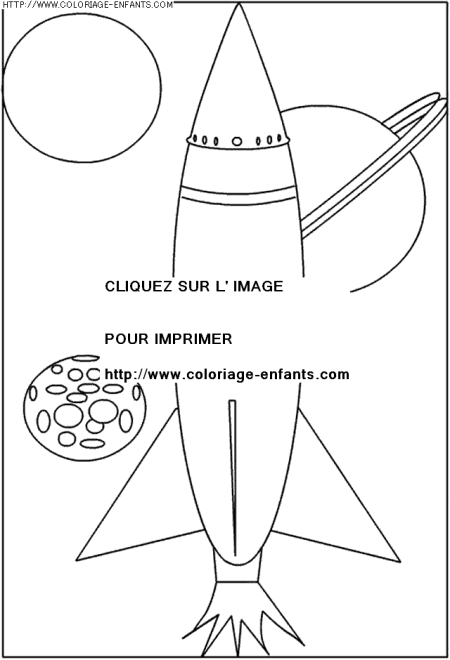 coloriage transport fusees