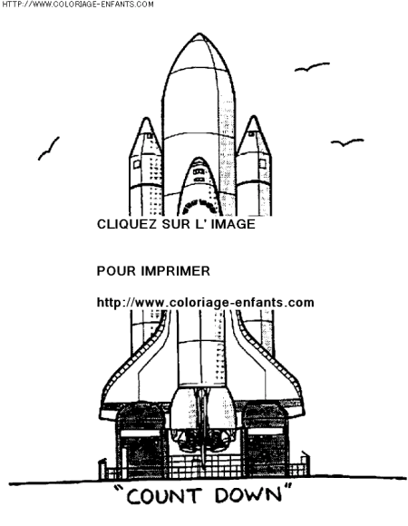 coloriage transport fusees