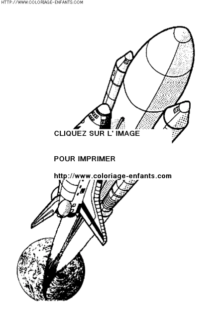 coloriage transport fusees