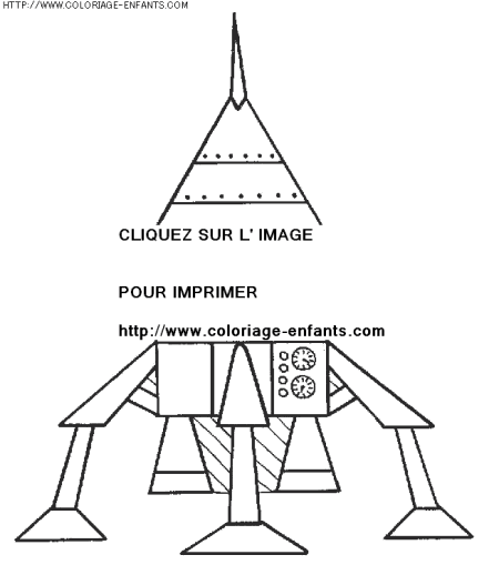 coloriage transport fusees