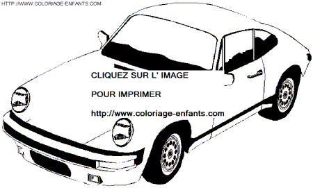 coloriage voiture de sport en course