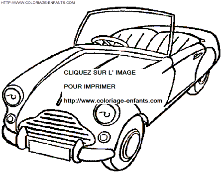 coloriage voiture decapotable