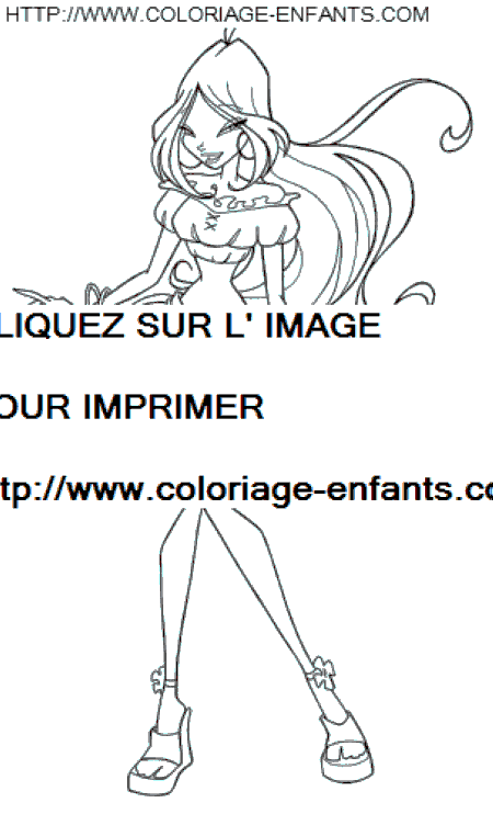 coloriage winx bloom attention