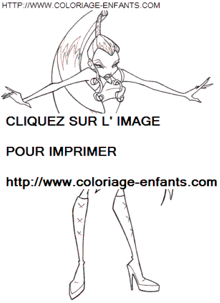 coloriage winx bloom en colere