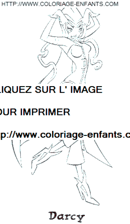 coloriage winx darcy