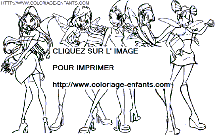 coloriage winx les filles