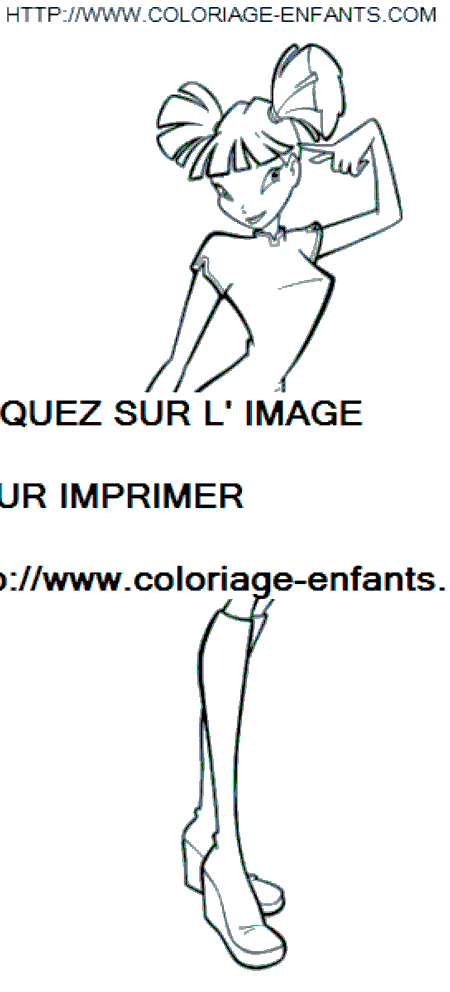 coloriage winx musa cherche