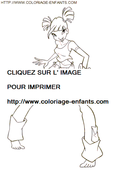 coloriage winx musa coquine