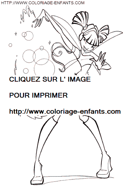 coloriage winx musa et ses pouvoirs