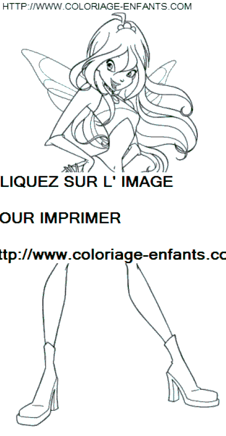 coloriage winx stella en fee