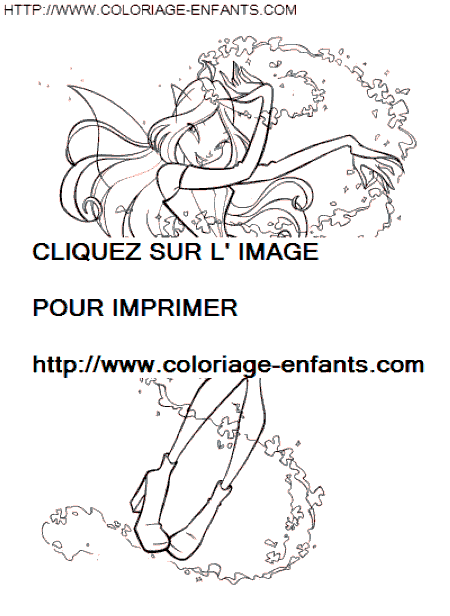 coloriage winx stella et ses pouvoirs