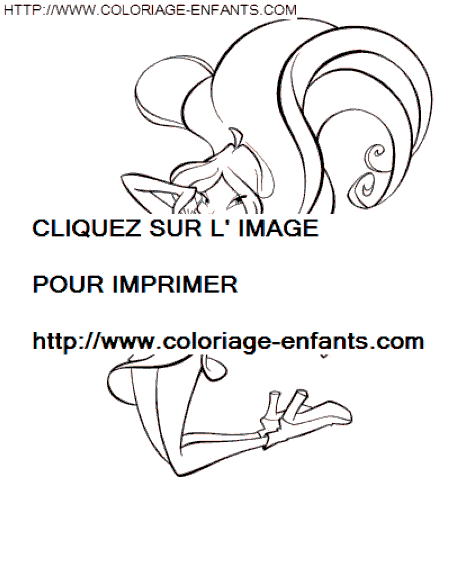 coloriage winx stella s envolant