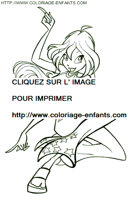 coloriage winx stella triomphante