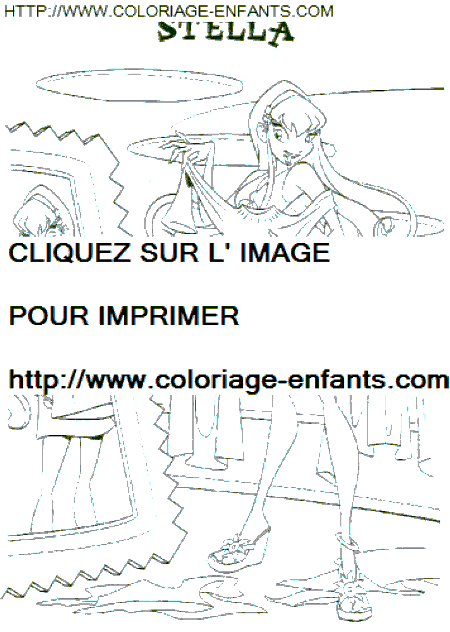 coloriage winx stella