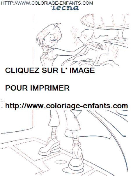 coloriage winx tecna