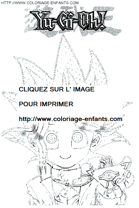 coloriage yu gi oh aux yeux brillants