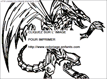 coloriage yu gi oh metal aux yeux rouges
