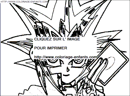 coloriage yu gi oh yamiyugi