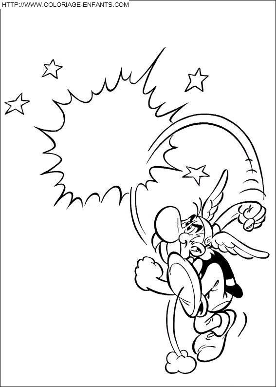 coloriage asterix en colere