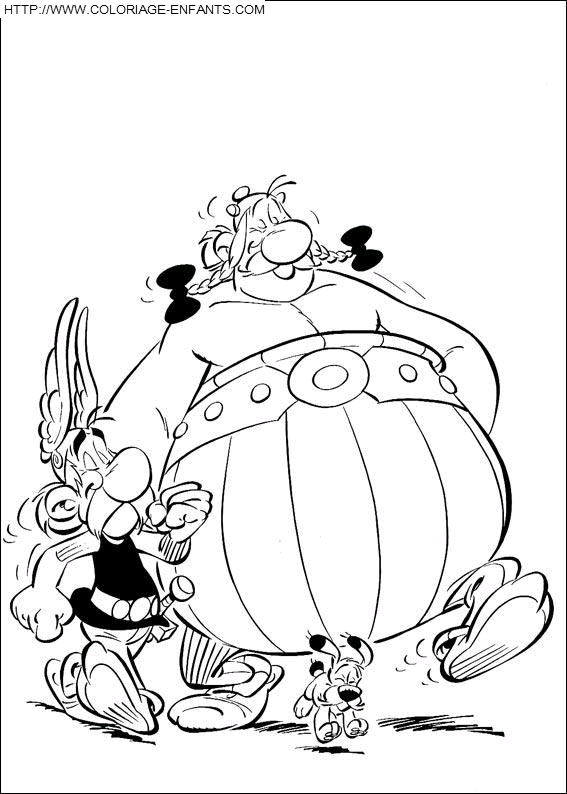 coloriage asterix et obelix vainqueurs