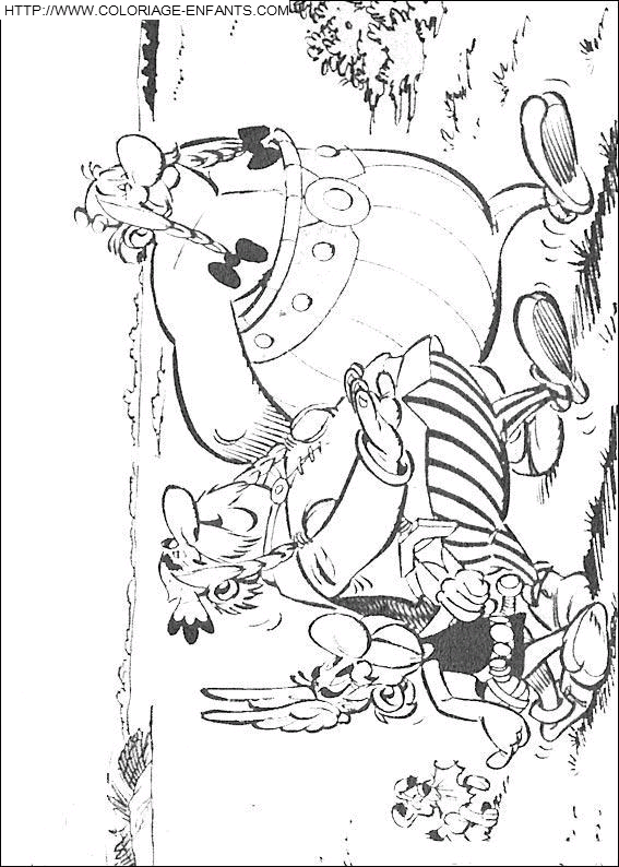 coloriage asterix obelix abraracourcix