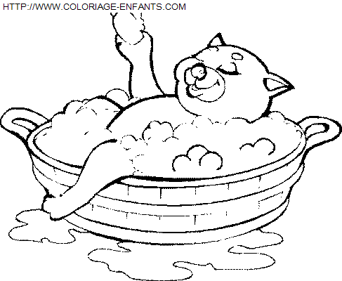 coloriage Aventure Bain