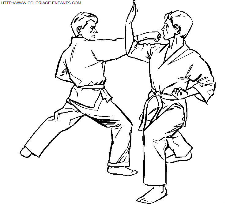 coloriage Aventure Judo