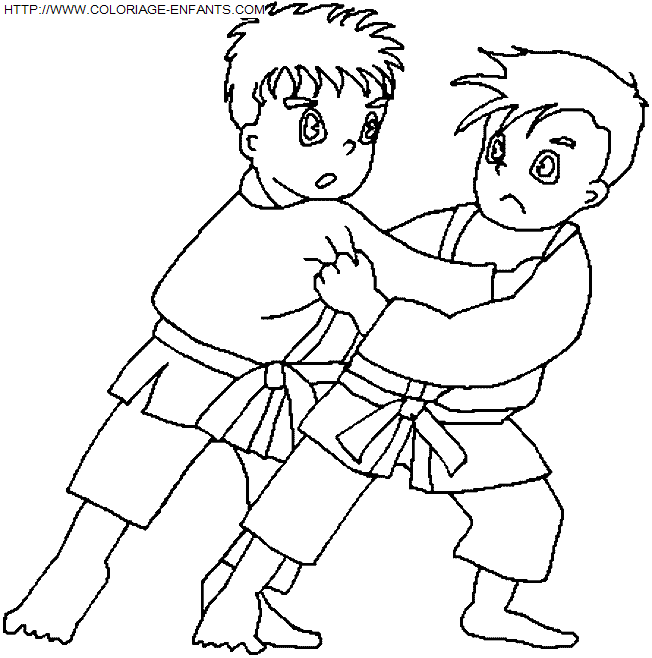 coloriage Aventure Judo