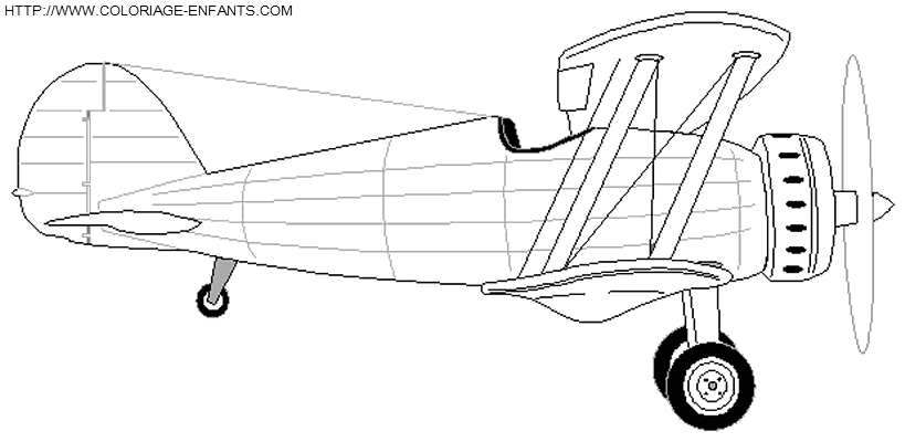 coloriage avion bombardier