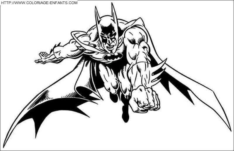 coloriage batman attention le voila