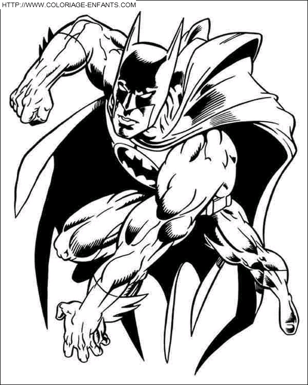 coloriage batman en attente